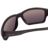 Close Up View of Smith Outback Unisex Sunglasses Matte Black/ChromaPop Polarized Blue Mirror 59mm