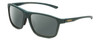 Profile View of Smith Optics Pinpoint Designer Polarized Sunglasses with Custom Cut Smoke Grey Lenses in Matte Spruce Green Unisex Square Full Rim Acetate 59 mm