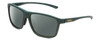 Profile View of Smith Optics Pinpoint Designer Polarized Reading Sunglasses with Custom Cut Powered Smoke Grey Lenses in Matte Spruce Green Unisex Square Full Rim Acetate 59 mm