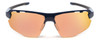 Front View of Smith Resolve Semi-Rimless Sunglasses Navy Blue w/CP Rose Gold Mirror&Clear 70mm