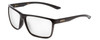 Profile View of Smith Optics Riptide Designer Reading Eye Glasses in Gloss Black Unisex Rectangle Full Rim Acetate 57 mm