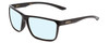 Profile View of Smith Optics Riptide Designer Progressive Lens Blue Light Blocking Eyeglasses in Gloss Black Unisex Rectangle Full Rim Acetate 57 mm