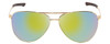 Front View of Smith Serpico 2 Aviator Sunglasses in Gold/ChromaPop Polarized Green Mirror 65mm