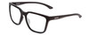 Profile View of Smith Optics Shoutout Designer Reading Eye Glasses in Matte Black Unisex Retro Full Rim Acetate 57 mm