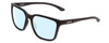 Profile View of Smith Optics Shoutout Designer Blue Light Blocking Eyeglasses in Matte Black Unisex Retro Full Rim Acetate 57 mm