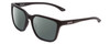 Profile View of Smith Optics Shoutout Designer Polarized Sunglasses with Custom Cut Smoke Grey Lenses in Matte Black Unisex Retro Full Rim Acetate 57 mm