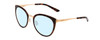 Profile View of Smith Optics Somerset Designer Blue Light Blocking Eyeglasses in Tortoise Havana Gold Ladies Cateye Full Rim Stainless Steel 53 mm