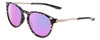 Profile View of Smith Wander Round Sunglasses Black Marble/CP Polarize Violet Purple Mirror 55mm
