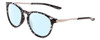 Profile View of Smith Optics Wander Designer Progressive Lens Blue Light Blocking Eyeglasses in Black Marble Tortoise Unisex Round Full Rim Acetate 55 mm