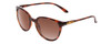 Profile View of Smith Cheetah Ladies Cateye Sunglasses in Tortoise/Polarized Brown Gradient 54mm
