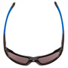 Top View of Smith Deckboss Unisex Sunglasses Black Blue/ChromaPop Polarized Blue Mirror 63mm