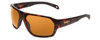 Profile View of Smith Deckboss Unisex Sunglasses in Tortoise Gold/ChromaPop Polarized Brown 63mm