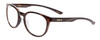 Profile View of Smith Optics Eastbank Designer Reading Eye Glasses in Tortoise Havana Brown Gold Unisex Round Full Rim Acetate 52 mm