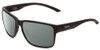 Profile View of Smith Optics Emerge Designer Polarized Reading Sunglasses with Custom Cut Powered Smoke Grey Lenses in Matte Black Unisex Square Full Rim Acetate 60 mm