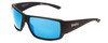 Profile View of Smith Guide Choice Unisex Sunglasses Black/ChromaPop Polarized Blue Mirror 62 mm