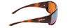Side View of Smith Guide Choice Sunglasses Tortoise Brown Gold/CP Polarized Green Mirror 62mm