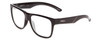 Profile View of Smith Optics Lowdown 2 Designer Reading Eye Glasses with Custom Cut Powered Lenses in Gloss Black Unisex Classic Full Rim Acetate 55 mm