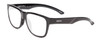 Profile View of Smith Optics Lowdown Slim 2 Designer Reading Eye Glasses in Gloss Black Unisex Classic Full Rim Acetate 53 mm