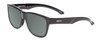 Profile View of Smith Optics Lowdown Slim 2 Designer Polarized Sunglasses with Custom Cut Smoke Grey Lenses in Gloss Black Unisex Classic Full Rim Acetate 53 mm