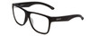 Profile View of Smith Optics Lowdown Xl 2 Designer Blue Light Blocking Eyeglasses in Matte Black Unisex Classic Full Rim Acetate 60 mm