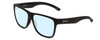 Profile View of Smith Optics Lowdown Xl 2 Designer Blue Light Blocking Eyeglasses in Matte Black Unisex Classic Full Rim Acetate 60 mm