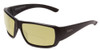 Front View of Smith Optics Operators Choice Elite Designer Polarized Reading Sunglasses with Custom Cut Powered Smoke Grey Lenses in Matte Black Unisex Wrap Full Rim Acetate 62 mm