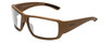 Profile View of Smith Optics Operators Choice Elite Designer Single Vision Prescription Rx Eyeglasses in Tan 499 Brown Unisex Wrap Full Rim Acetate 62 mm