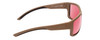 Side View of Smith Outback Elite Unisex Designer Sunglasses Tan Brown/Ignitor Rose Red 59 mm