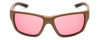 Front View of Smith Outback Elite Unisex Designer Sunglasses Tan Brown/Ignitor Rose Red 59 mm