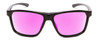Front View of Smith Pinpoint Designer Sunglasses in Black/ChromaPop Violet Purple Mirror 59 mm