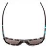 Top View of Smith Rockaway Sunglasses Sky Tortoise Brown/CP Glass Polarized Blue Mirror 52mm