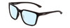 Profile View of Smith Optics Shoutout Designer Progressive Lens Blue Light Blocking Eyeglasses in Matte Black Unisex Retro Full Rim Acetate 57 mm