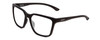 Profile View of Smith Optics Shoutout Designer Progressive Lens Blue Light Blocking Eyeglasses in Matte Black Unisex Retro Full Rim Acetate 57 mm
