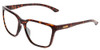Profile View of Smith Optics Shoutout Designer Blue Light Blocking Eyeglasses in Tortoise Havana Gold Unisex Retro Full Rim Acetate 57 mm