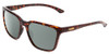 Profile View of Smith Optics Shoutout Designer Polarized Sunglasses with Custom Cut Smoke Grey Lenses in Tortoise Havana Gold Unisex Retro Full Rim Acetate 57 mm