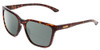 Profile View of Smith Optics Shoutout Designer Polarized Reading Sunglasses with Custom Cut Powered Smoke Grey Lenses in Tortoise Havana Gold Unisex Retro Full Rim Acetate 57 mm