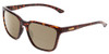Profile View of Smith Optics Shoutout Designer Polarized Reading Sunglasses with Custom Cut Powered Amber Brown Lenses in Tortoise Havana Gold Unisex Retro Full Rim Acetate 57 mm
