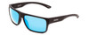 Profile View of Smith Soundtrack Unisex Sunglasses in Black/ChromaPop Polarized Blue Mirror 61mm