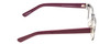 Side View of SOHO 1010 Ladies Reading Glasses in Black Crystal Clear Layered/Plum Purple 50mm