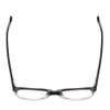 Top View of Ernest Hemingway H4606 Unisex Cateye Eyeglasses in Shiny Black Clear 2 Tone 51mm
