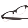 Close Up View of Ernest Hemingway H4606 Designer Single Vision Prescription Rx Eyeglasses in Shiny Black Clear 2 Tone Unisex Cateye Full Rim Acetate 51 mm