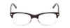 Front View of Ernest Hemingway H4606 Designer Progressive Lens Prescription Rx Eyeglasses in Shiny Black Clear 2 Tone Unisex Cateye Full Rim Acetate 51 mm
