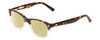 Profile View of Ernest Hemingway H4606 Designer Polarized Reading Sunglasses with Custom Cut Powered Sun Flower Yellow Lenses in Tortoise Havana Brown Clear 2 Tone Unisex Cateye Full Rim Acetate 51 mm