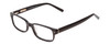 Profile View of Ernest Hemingway H4610 Designer Single Vision Prescription Rx Eyeglasses in Gloss Black Unisex Rectangle Full Rim Acetate 51 mm