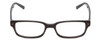 Front View of Ernest Hemingway H4610 Designer Single Vision Prescription Rx Eyeglasses in Gloss Black Unisex Rectangle Full Rim Acetate 51 mm