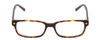 Front View of Ernest Hemingway H4610 Designer Single Vision Prescription Rx Eyeglasses in Tortoise Havana Yellow Brown Unisex Rectangle Full Rim Acetate 51 mm