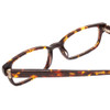 Close Up View of Ernest Hemingway H4610 Designer Single Vision Prescription Rx Eyeglasses in Tortoise Havana Yellow Brown Unisex Rectangle Full Rim Acetate 51 mm