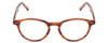 Front View of Ernest Hemingway H4612 Designer Reading Eye Glasses with Custom Cut Powered Lenses in Blonde Yellow Brown Unisex Round Full Rim Acetate 47 mm