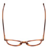 Top View of Ernest Hemingway H4612 Designer Reading Eye Glasses with Custom Cut Powered Lenses in Blonde Yellow Brown Unisex Round Full Rim Acetate 47 mm