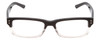 Front View of Ernest Hemingway H4613 Unisex Designer Eyeglasses Shiny Black Clear 2 Tone 50 mm